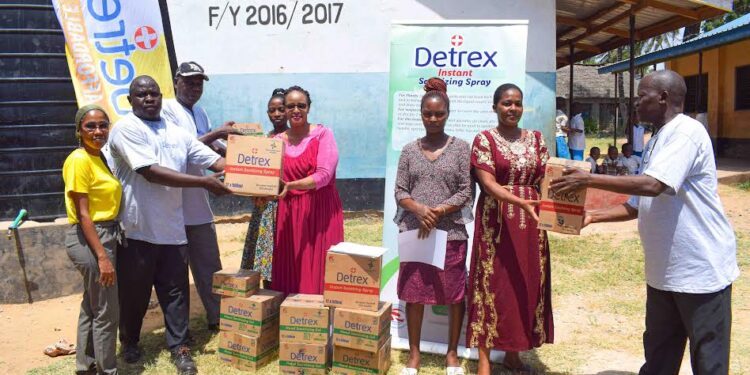 Pwani Oil Donates Sanitizers to benefit over 5,000 students in 17 Kilifi Schools in fight against spread of Red Eye Disease