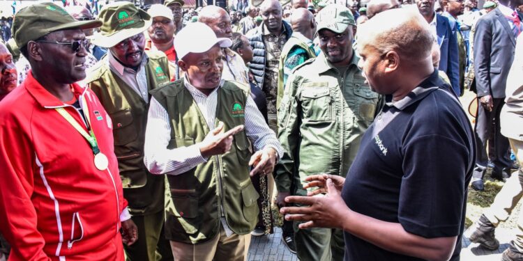 Kindiki visits Co-op Bank stand at Kaptagat tree growing event